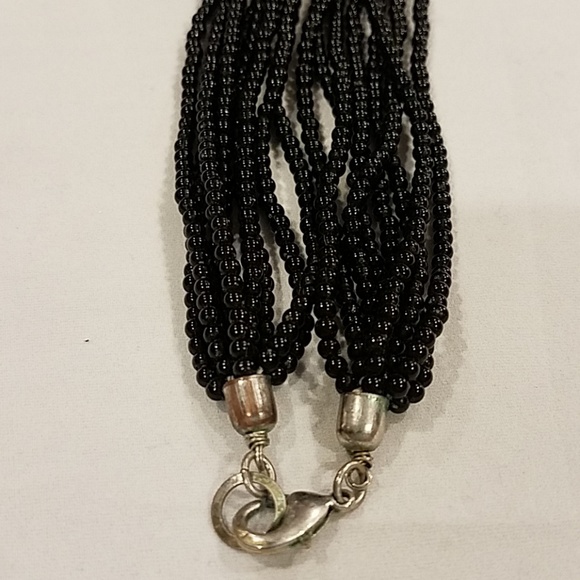 Long Multi-strand Necklace white Gray Black - Picture 7 of 8